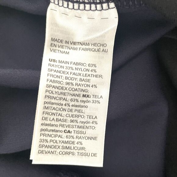 Chico’s Size 0 Faux Leather Front/Ponte Knit Back Leggings Sz 4 US Pull-On Ankle - Picture 12 of 12